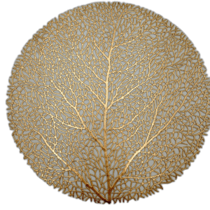 Podkładka Okrągła złota/srebrna Mata Stołowa 38cm