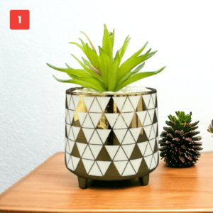 Sztuczny kwiat w doniczce 8,5cm - 4 warianty