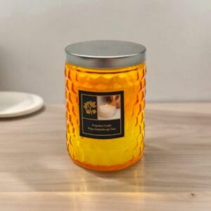 Świeca zapachowa szklana 6x9cm złota