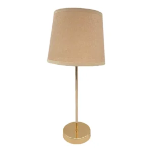 Lampka stołowa ze złotą nóżką - Jasny brąz