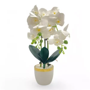 Sztuczny kwiat biały storczyk 41cm