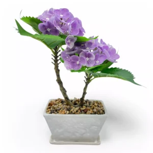 Sztuczny kwiat w ceramicznej doniczce Fioletowy 32cm