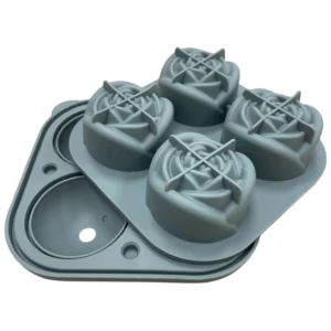 Silikonowa foremka do lodów Róża szara