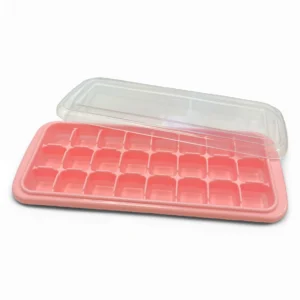 Silikonowa forma do kostek lodu 2x2 24 kostki różowa