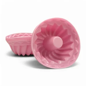 Foremki do babeczek/muffinek silikonowe w kształcie babki różowe 6 sztuk