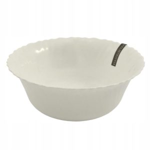 SALATERKA MISKA MISECZKA SZKŁO HARTOWANE KLASYCZNA BIEL BIAŁA EVA 23 CM