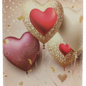 TOREBKA TORBA PREZENTOWA PAPIEROWA OZDOBNA NA OKAZJĘ URODZINY SERCE 32/26CM