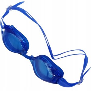 OKULARY PŁYWACKIE DO PŁYWANIA PROFESJONALNE NA BASEN + ETUI NIEBIESKIE