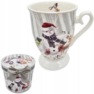 KUBEK CERAMICZNY BAŁWAN PREZENT ŚWIĄTECZNY Z PUDEŁKIEM 300 ML